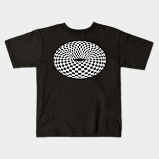 Checkerboard donut Kids T-Shirt